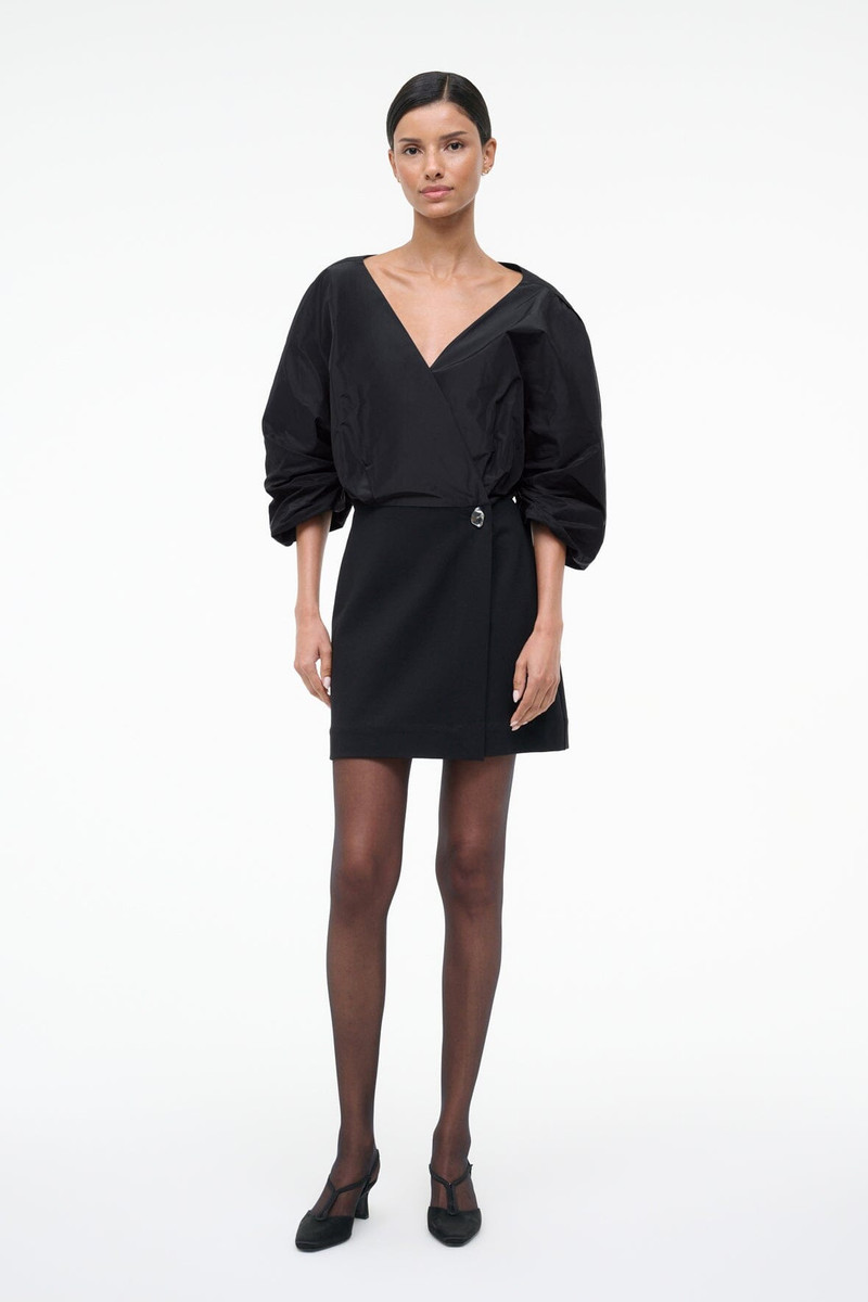 STAUD ORION MINI DRESS BLACK 1