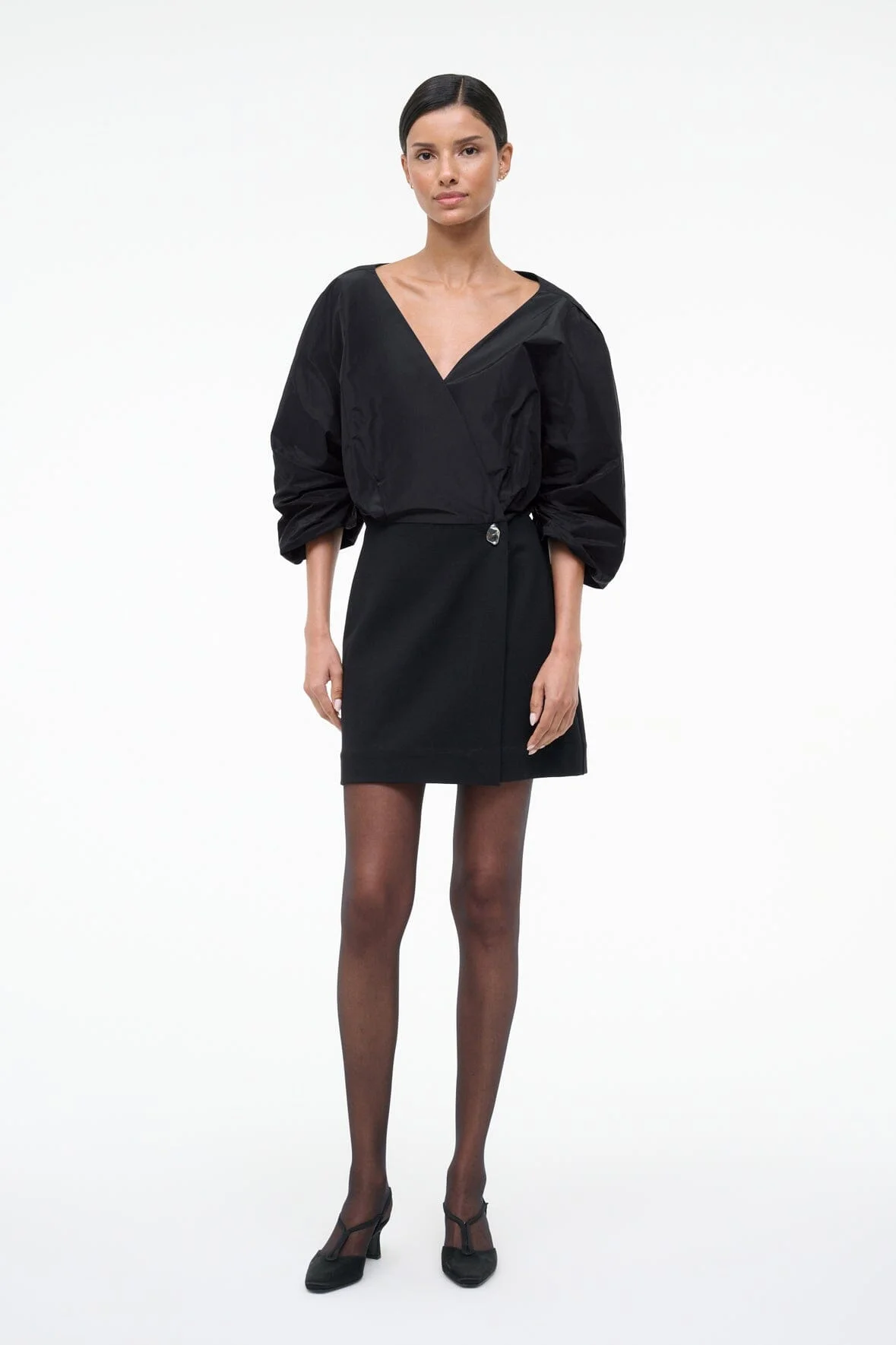 STAUD ORION MINI DRESS BLACK - 1
