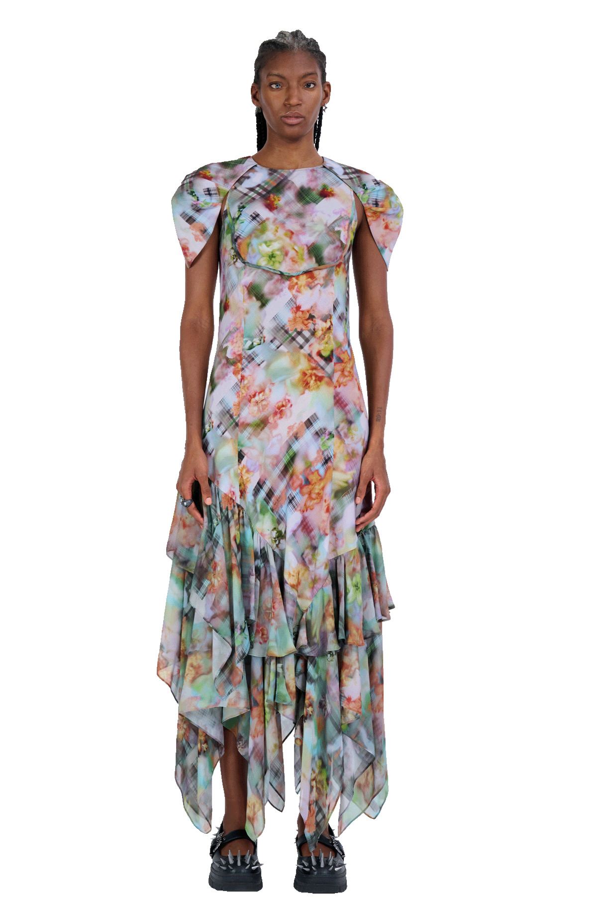 GARDEN BLUR HILLARY DRESS - 1