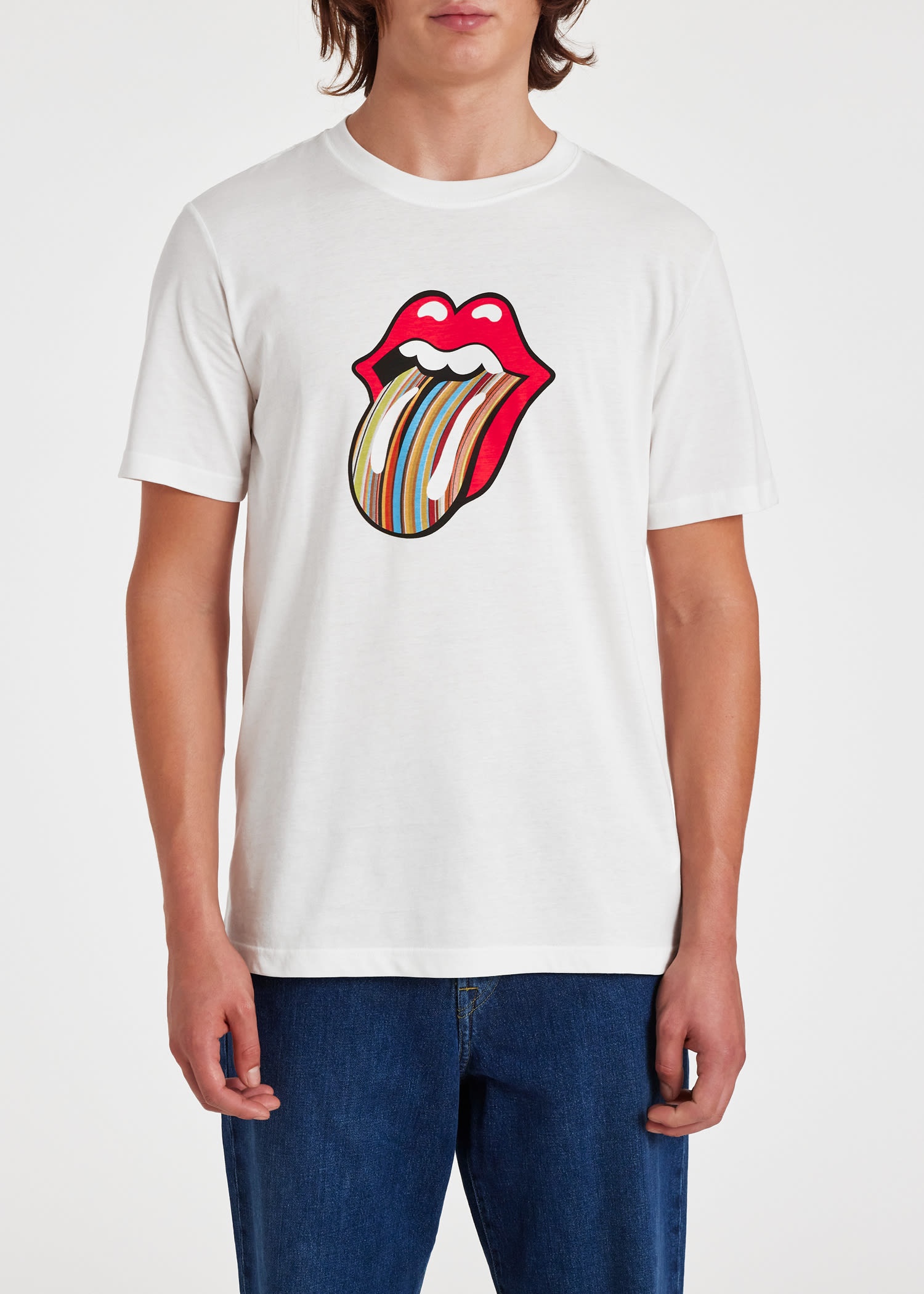 The Rolling Stones x Paul Smith - 'Signature Stripe' Tongue Logo T-Shirt - 5