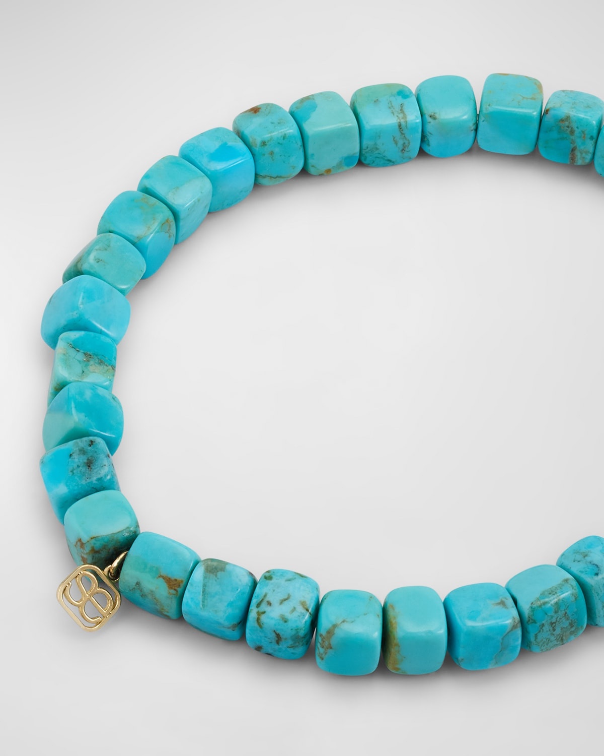 14K Gold and Diamond Marquise Eye Turquoise Bracelet - 5