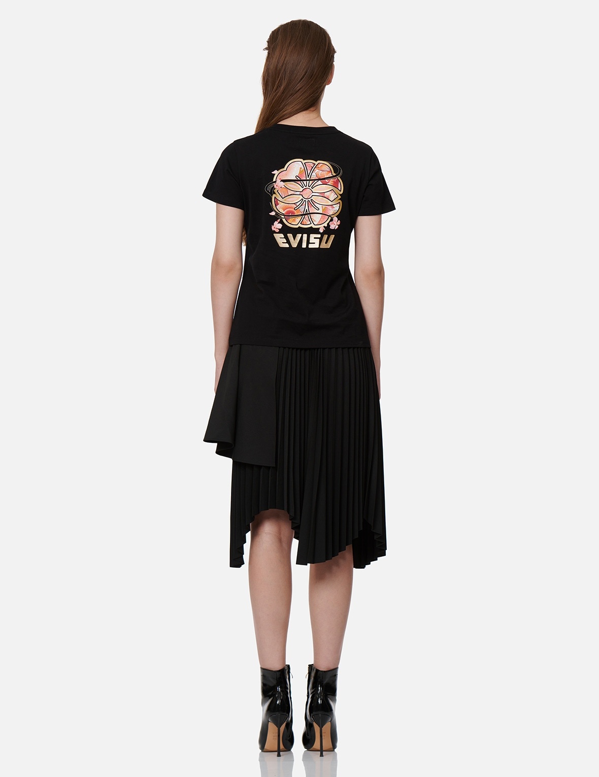 WAVE-PATTERN KAMON PRINT T-SHIRT - 5