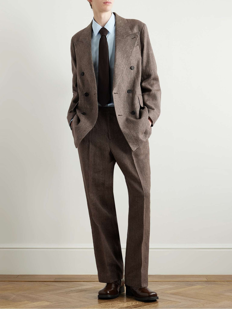 Our Legacy Double-Breasted Linen and Cotton-Blend Blazer outlook