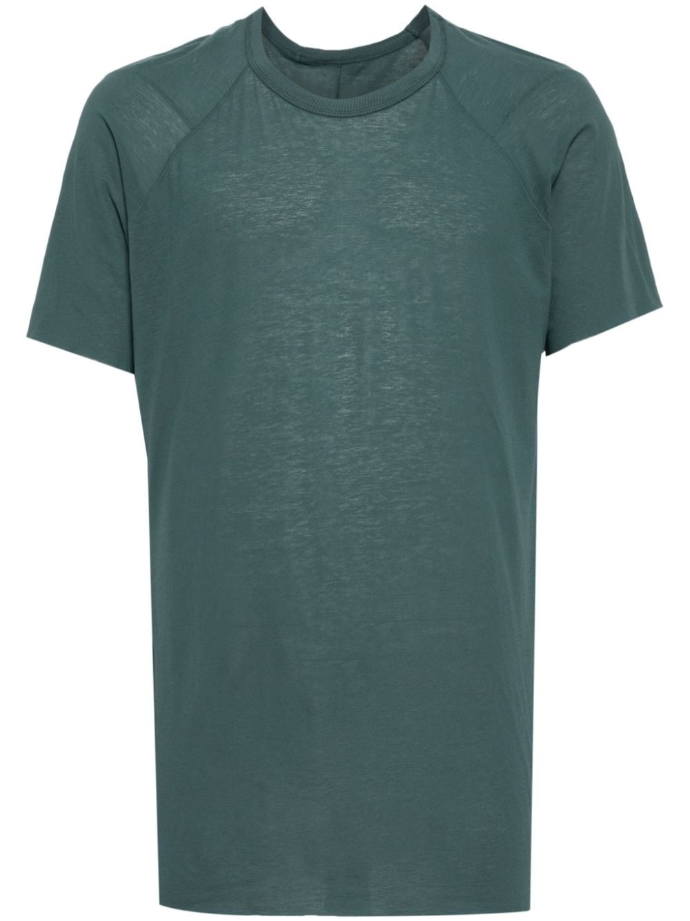 raw-cut hem cotton T-shirt - 1