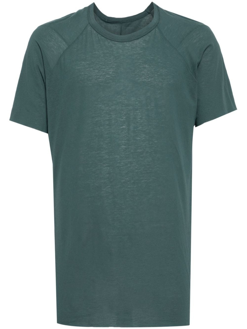 raw-cut hem cotton T-shirt 1