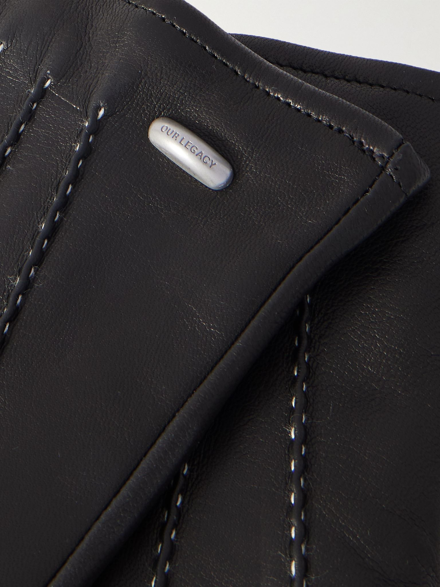 His Leather Gloves Black - 2