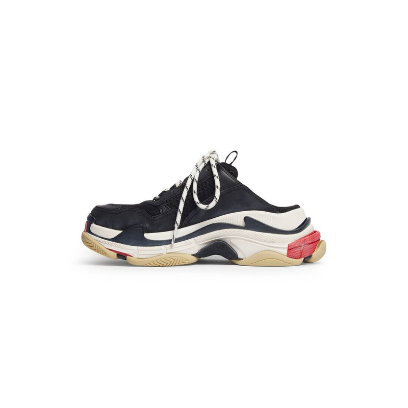 BALENCIAGA Men's Triple S Mule in Black outlook