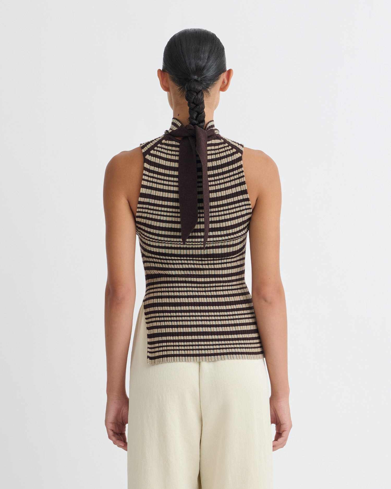 Fine Merino Rib Sleeveless Top - 6