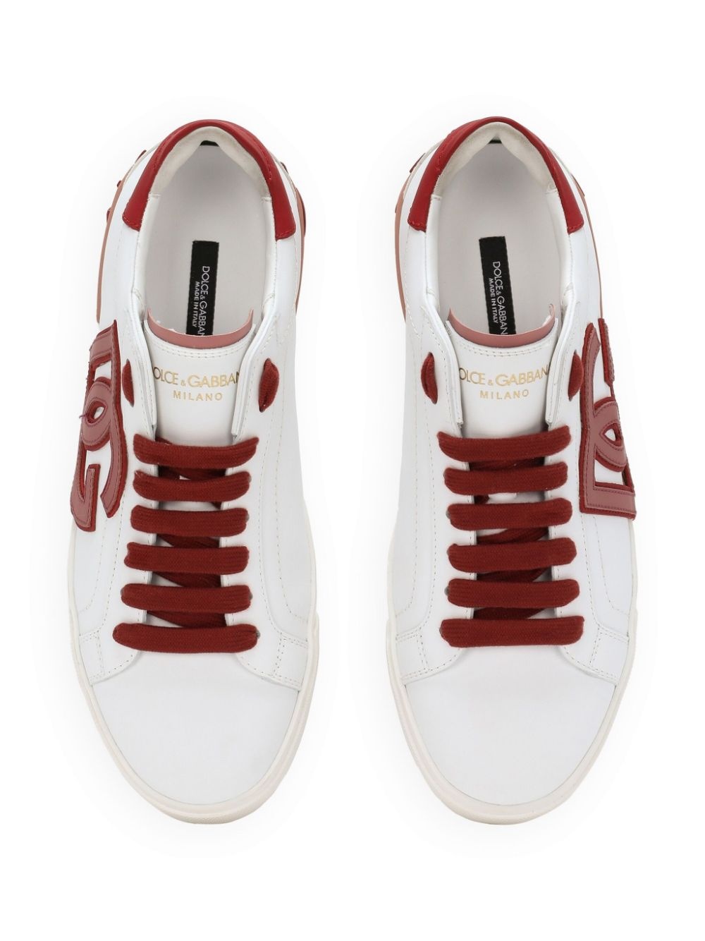 Portofino logo-appliquÃ© leather sneakers - 4