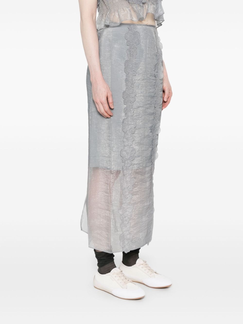 【CECILIE BAHNSEN】OLYMPIA スカート OLYMPIA | SKIRT MAGNOLIA EMBROIDERY WHITE