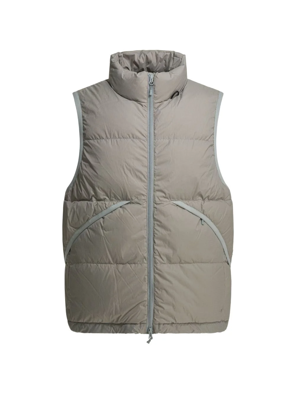 zip-up padded gilet - 1