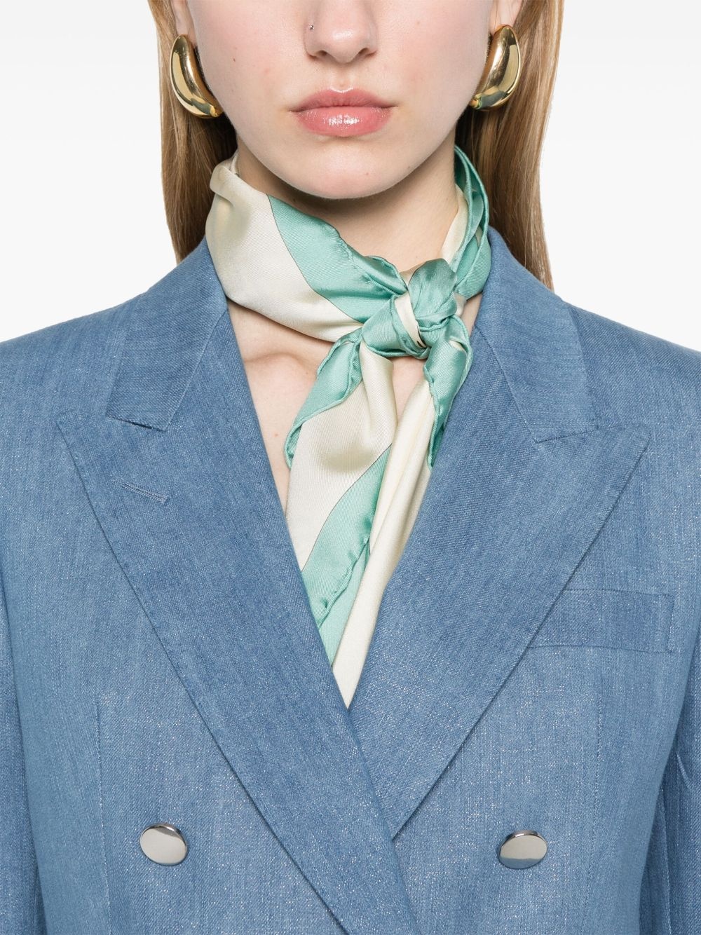 TAGLIATORE - Tagliatore Women Cotton Double-Breasted Jacket - 5