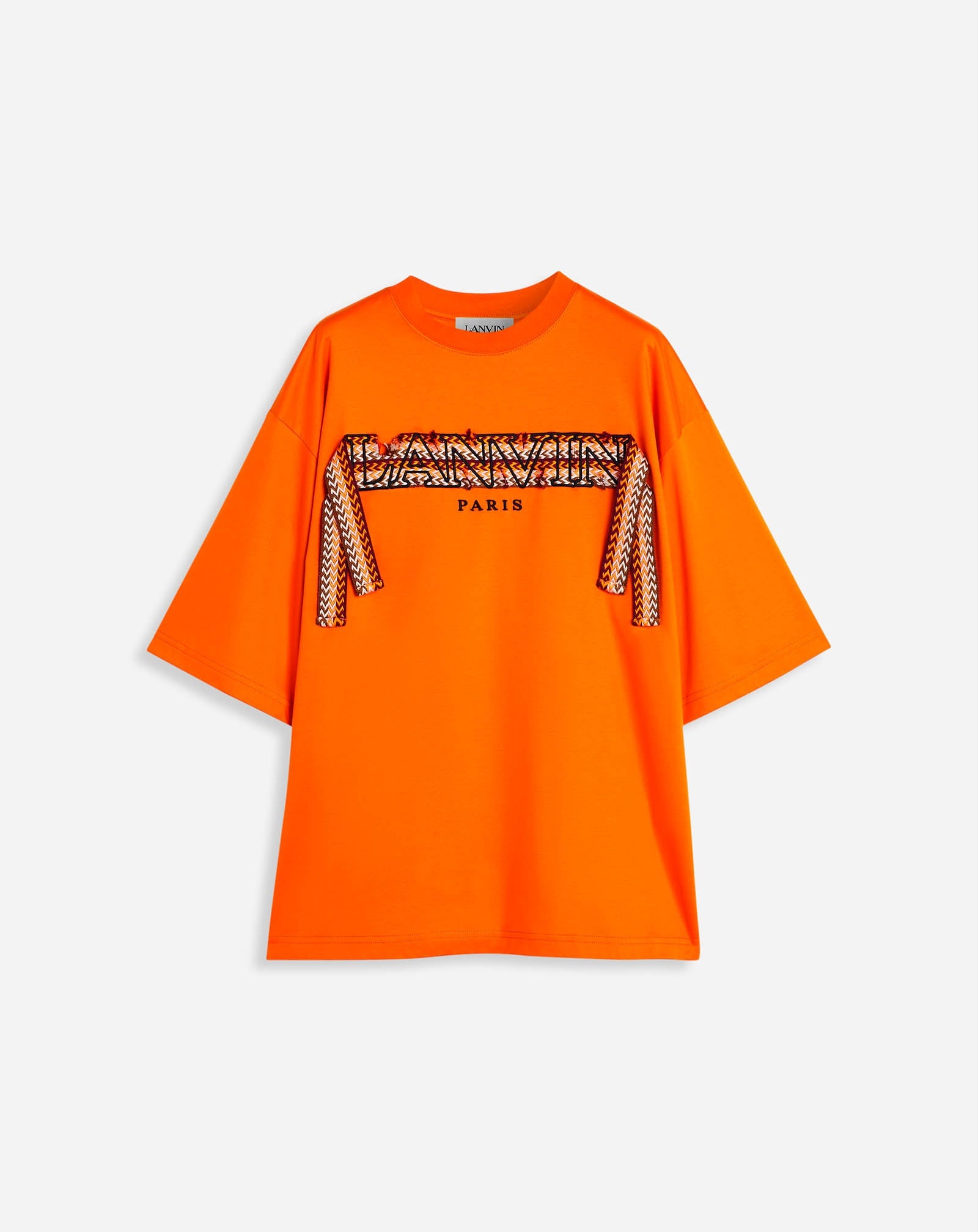 OVERSIZED EMBROIDERED CURB LACE T-SHIRT - 1