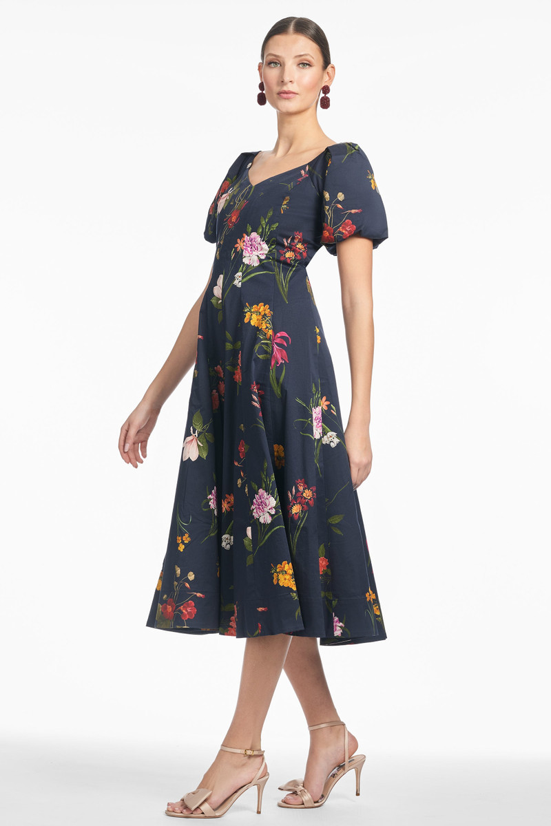 SACHIN & BABI MAGNOLIA DRESS - DARK MIDNIGHT BOUQUET outlook