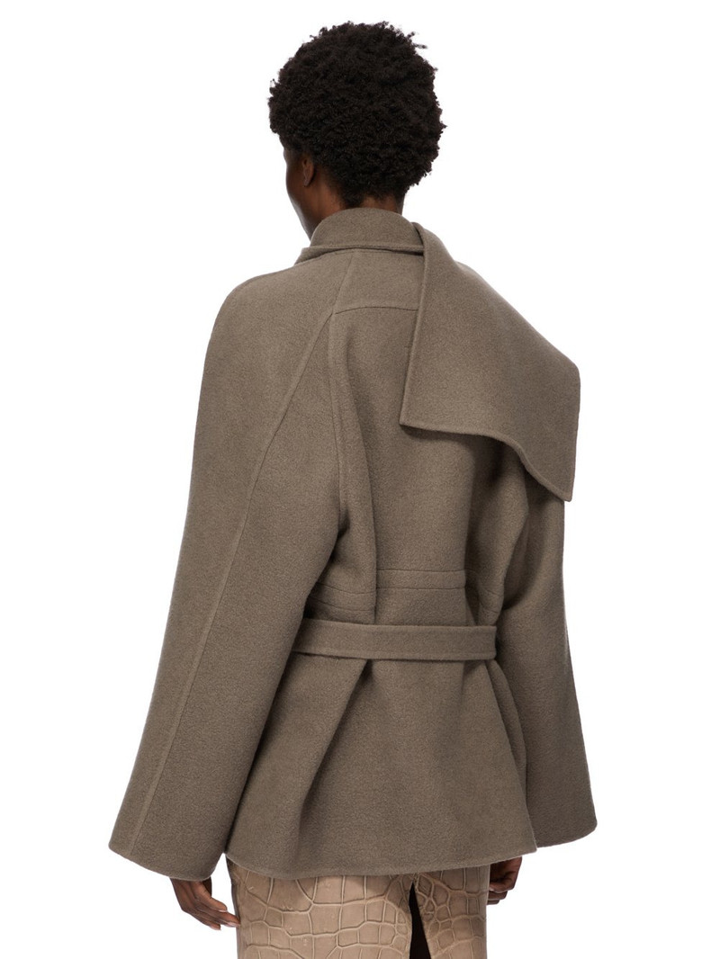 Scarf-detailed Belted Cashmere Jacket 3