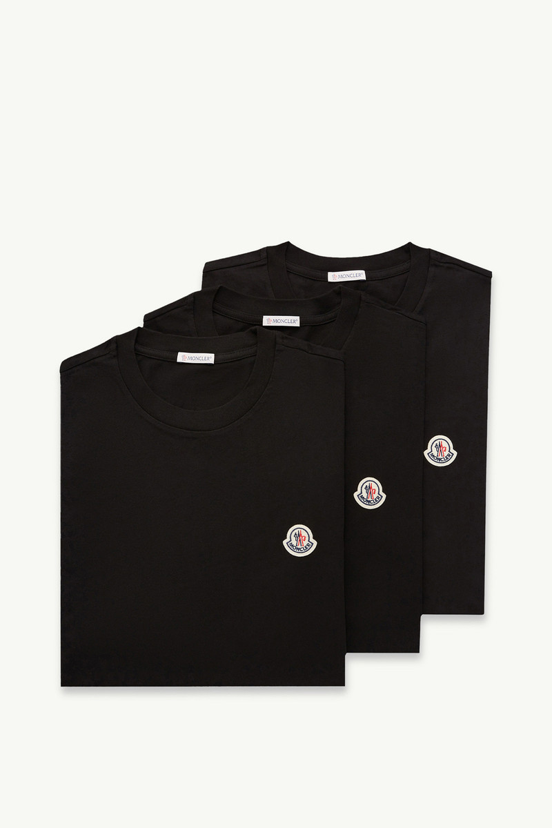 Logo Patch Cotton T-Shirt (Pack of Three) - 1