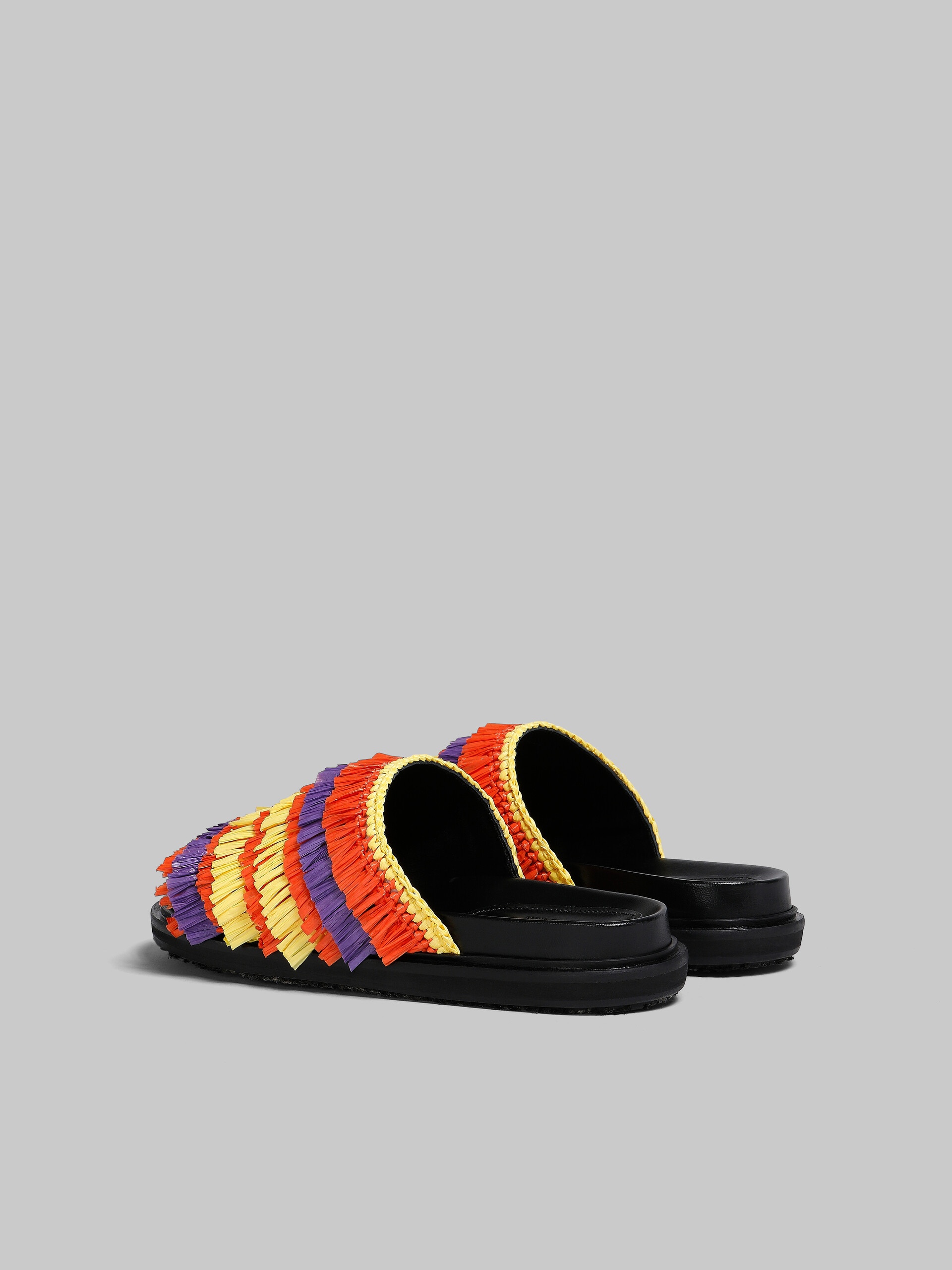 MULTICOLOURED FRINGE SLIDE SANDAL - 3