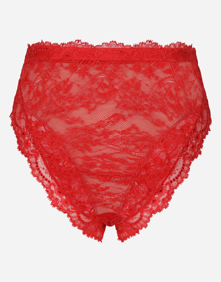 High-waisted lace briefs - 2