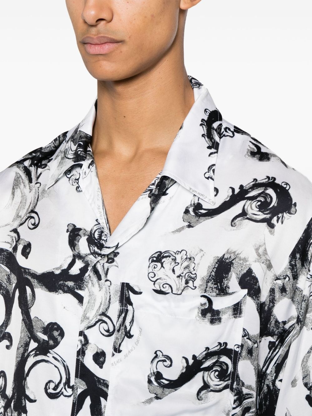 Barocco-print short-sleeve shirt - 5