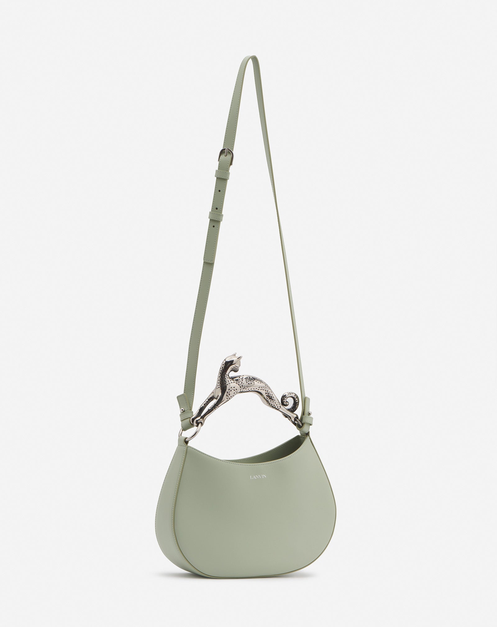LEATHER PM HOBO CAT BAG - 4