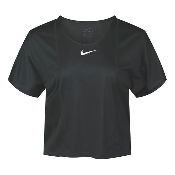 (WMNS) Nike ICON CLASH CITY SLEEK Sports Running Tops Short Sleeve Black CU3033-010 - 1