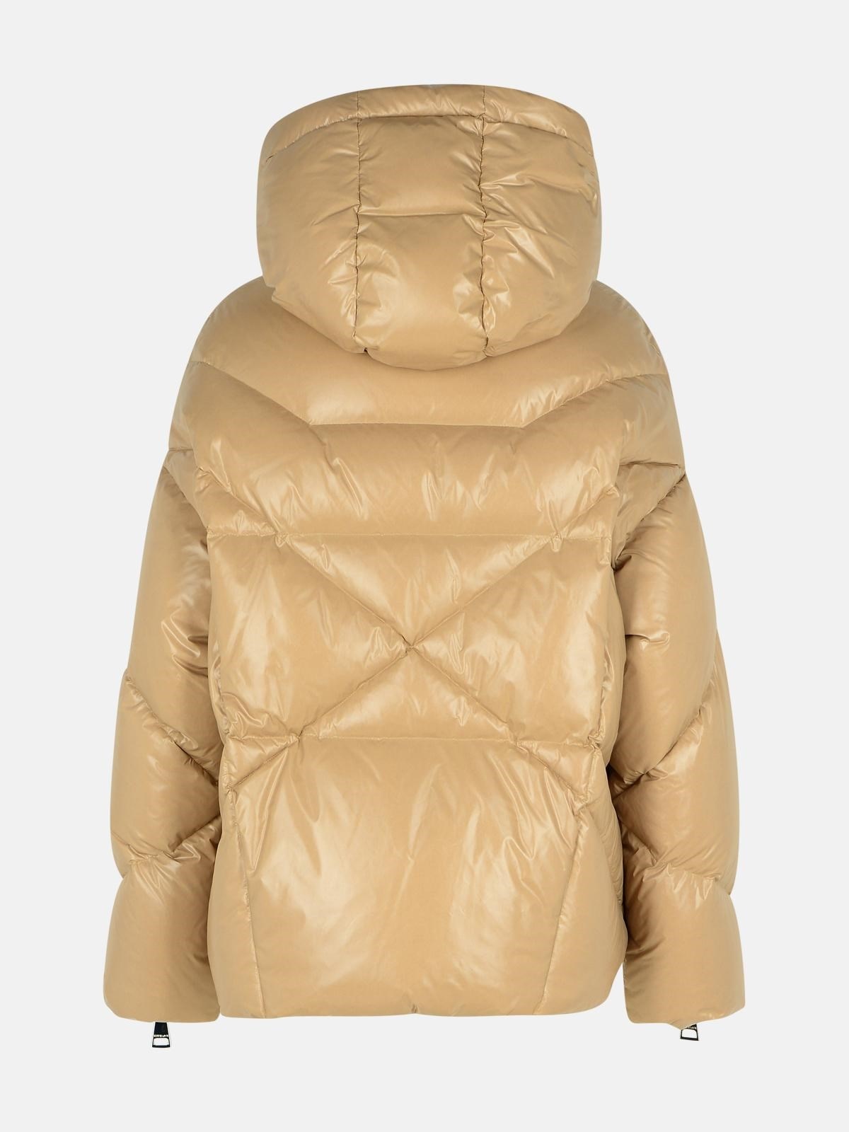 'SHINY' BEIGE POLYAMIDE DOWN JACKET - 3