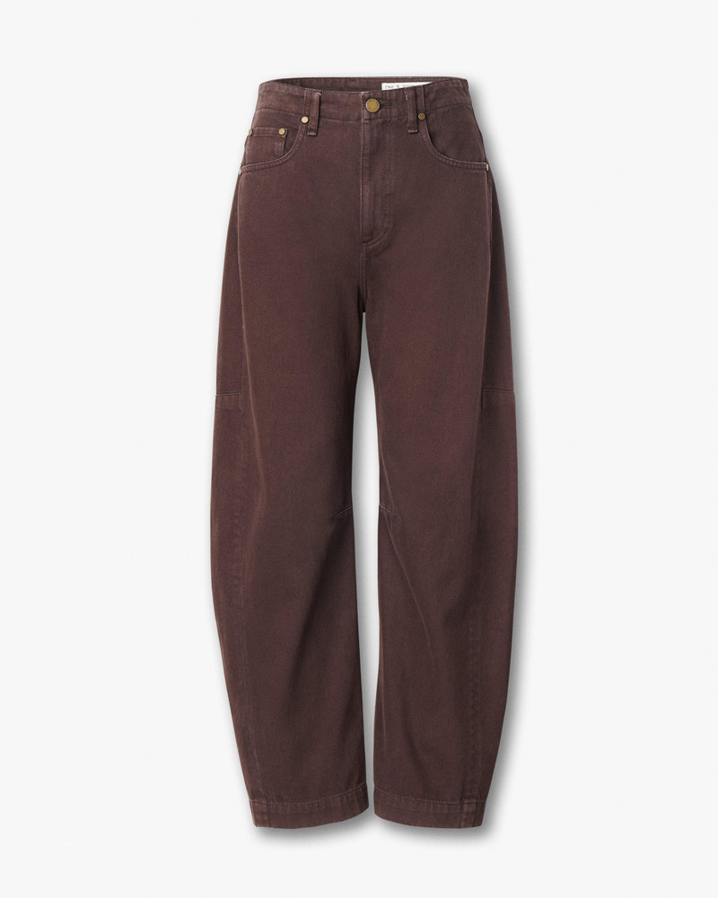 Charlie Barrel Jeans Lightweight Rigid in Espresso 1