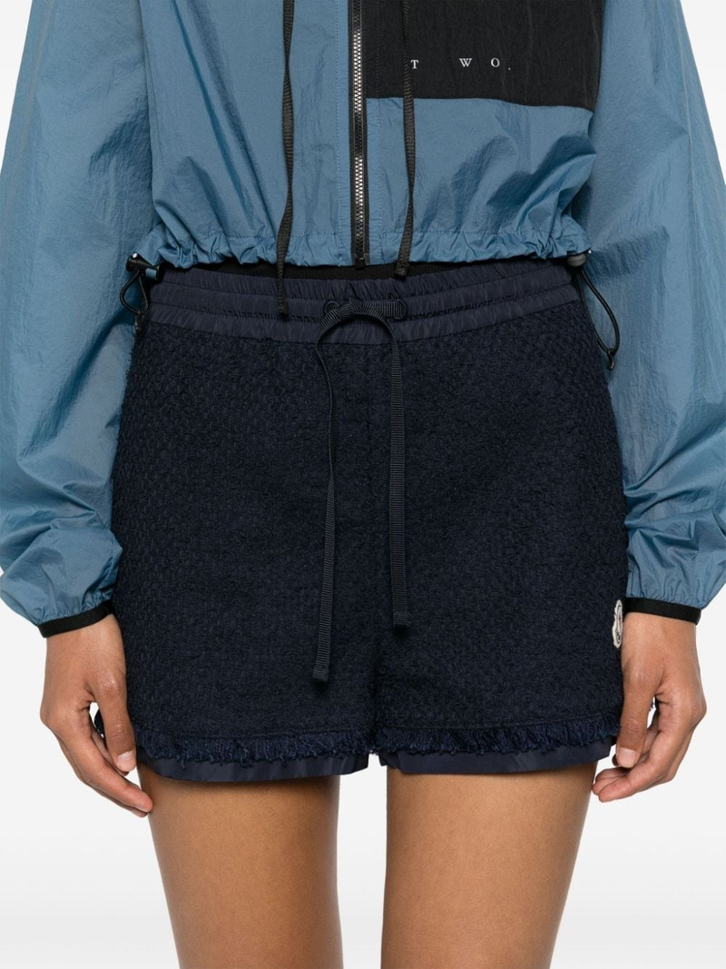 logo-patch tweed shorts 5