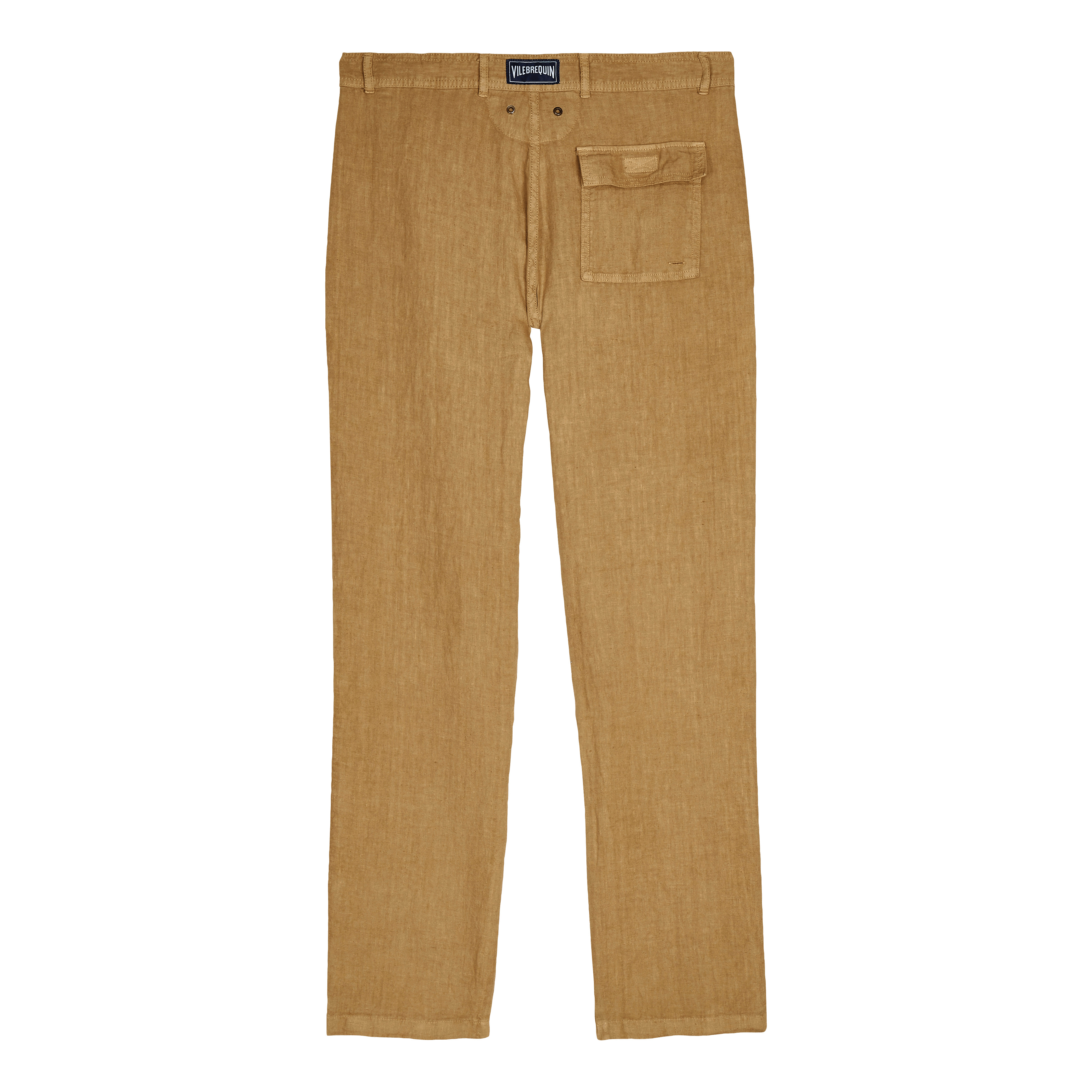 Vilebrequin Men Linen Pants Natural Dye, vilebrequin