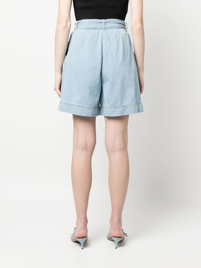 belted denim shorts 4