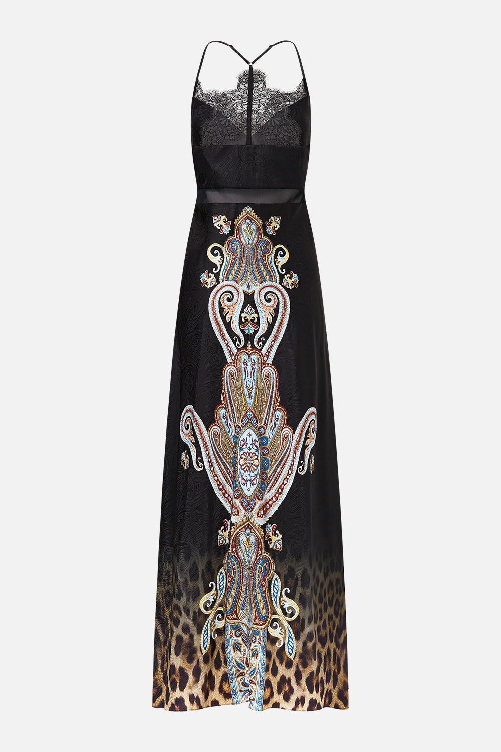 LACE SPLICE BIAS LONG DRESS - 8