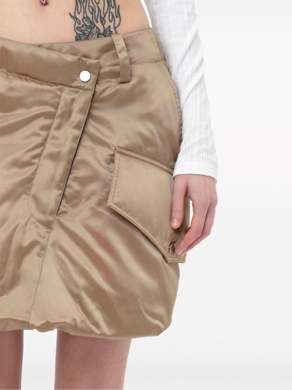 padded cargo miniskirt - 4