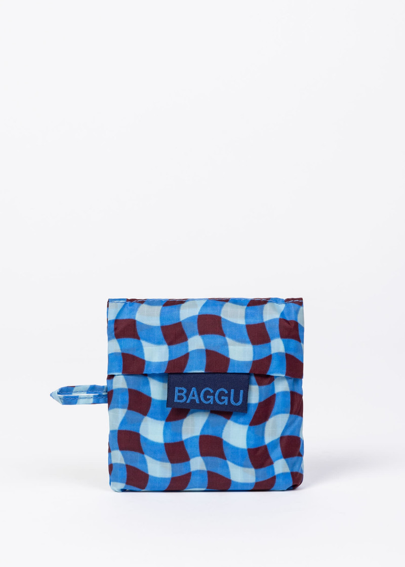 BAGGU Blue Wavy Gingham Baby Reusable Bag 3