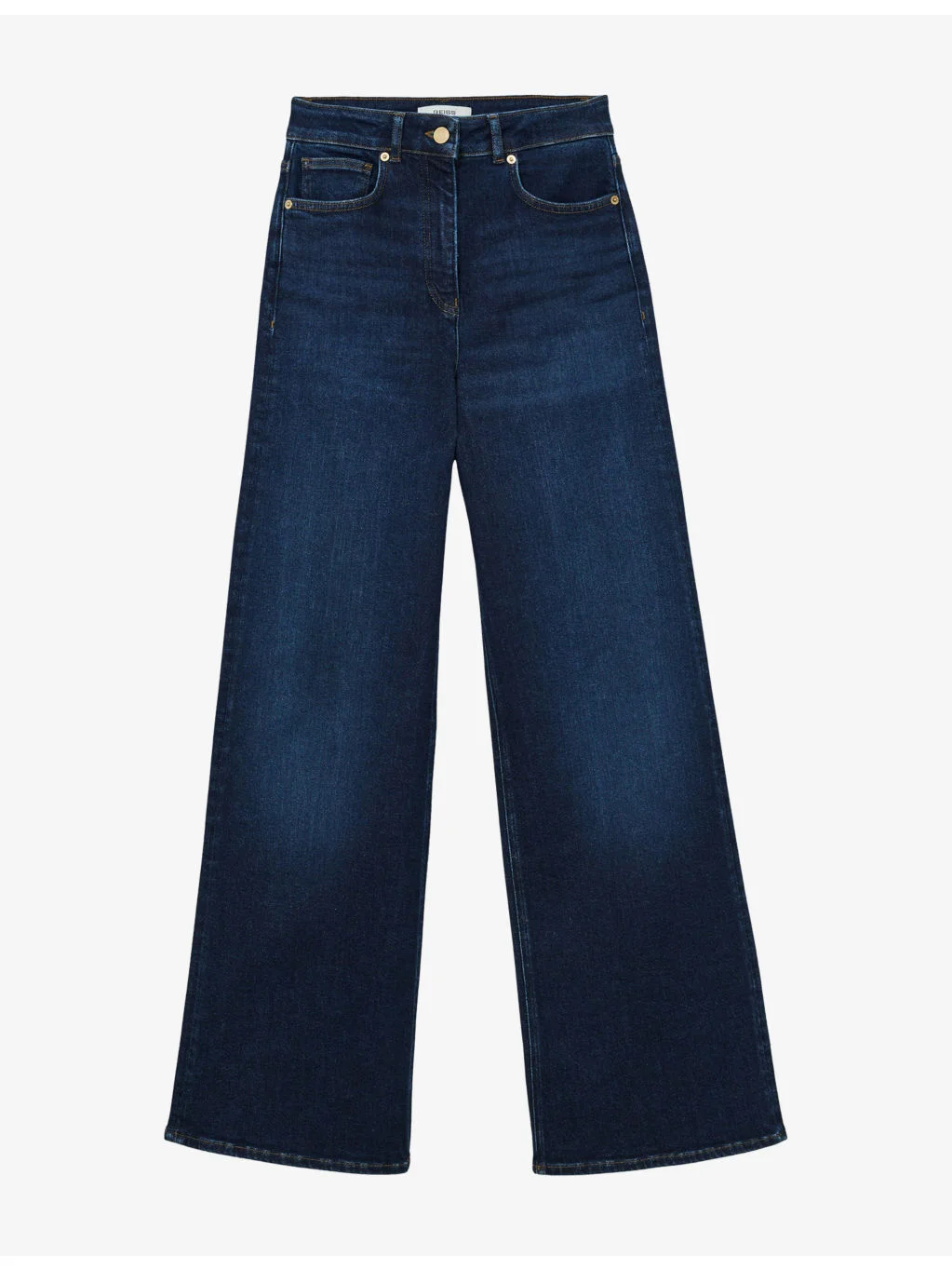 Jas Wide-Leg High-Rise Stretch-Denim Jeans - 1