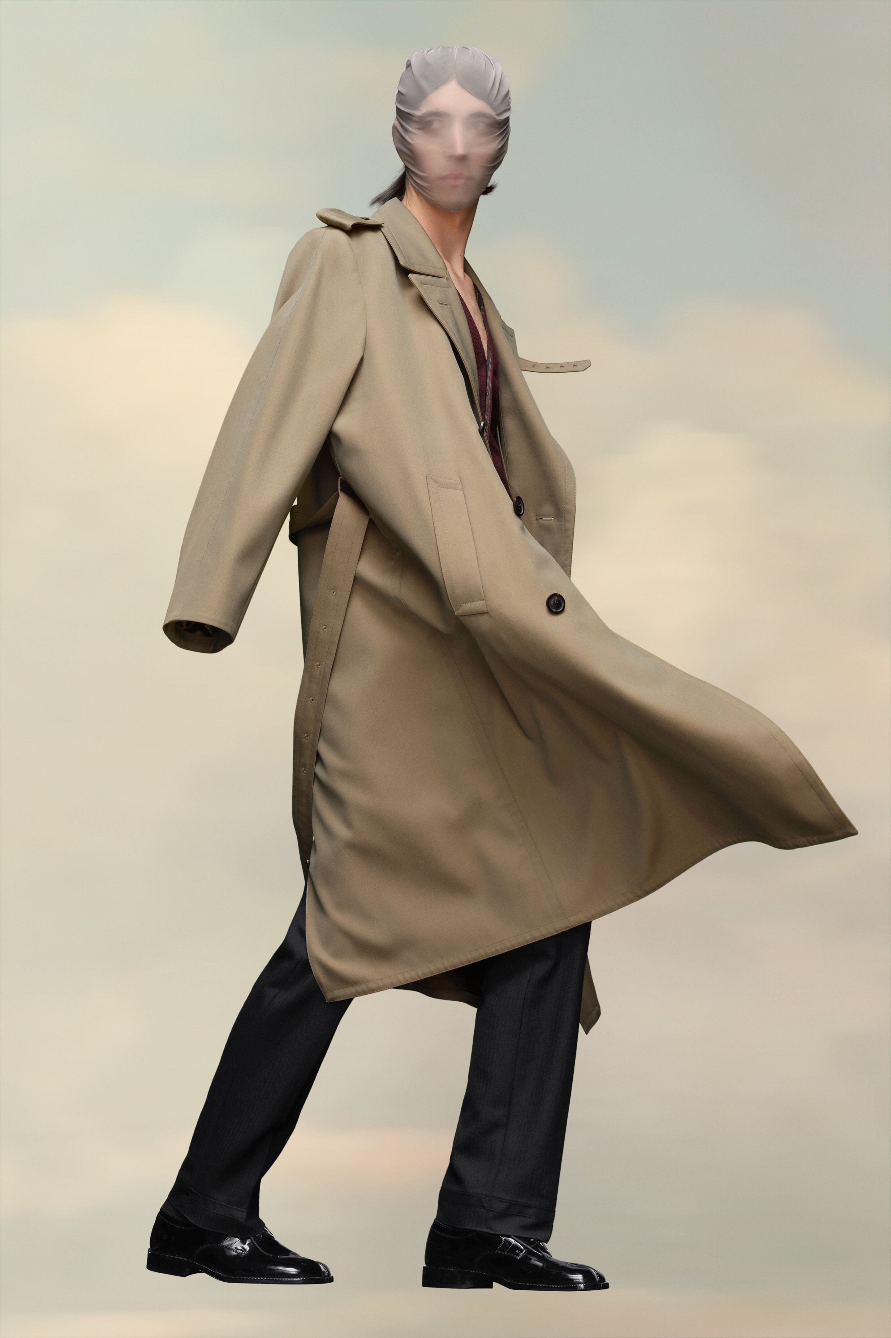 Belted Trench Coat - 3