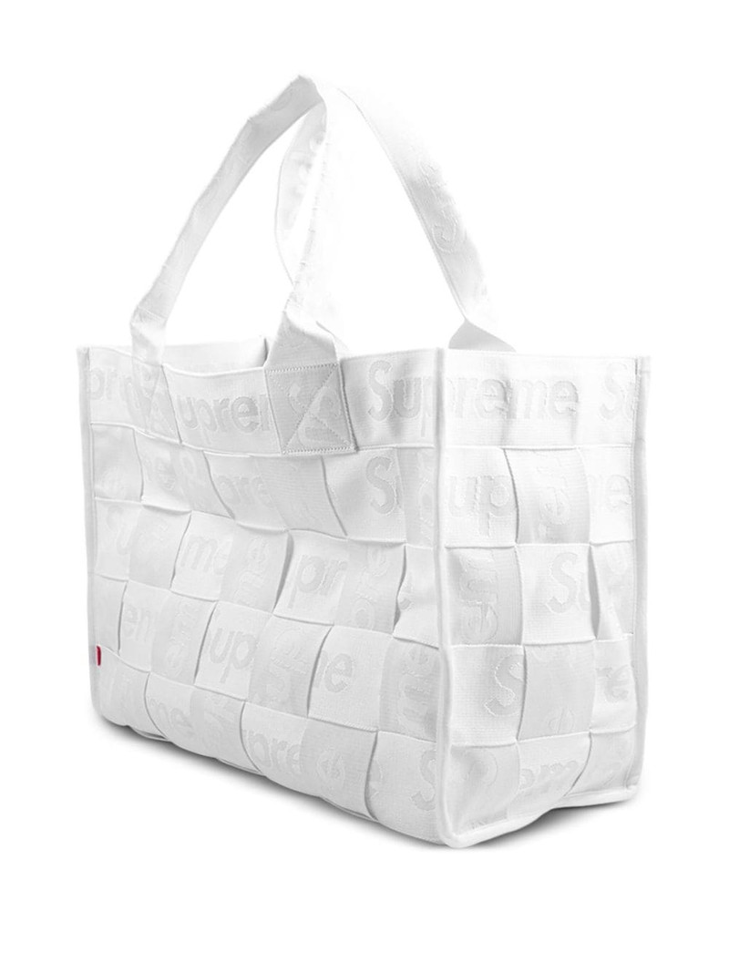 Supreme large woven tote bag outlook