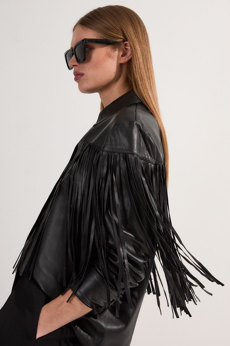 Leather Tassel Jacket 1