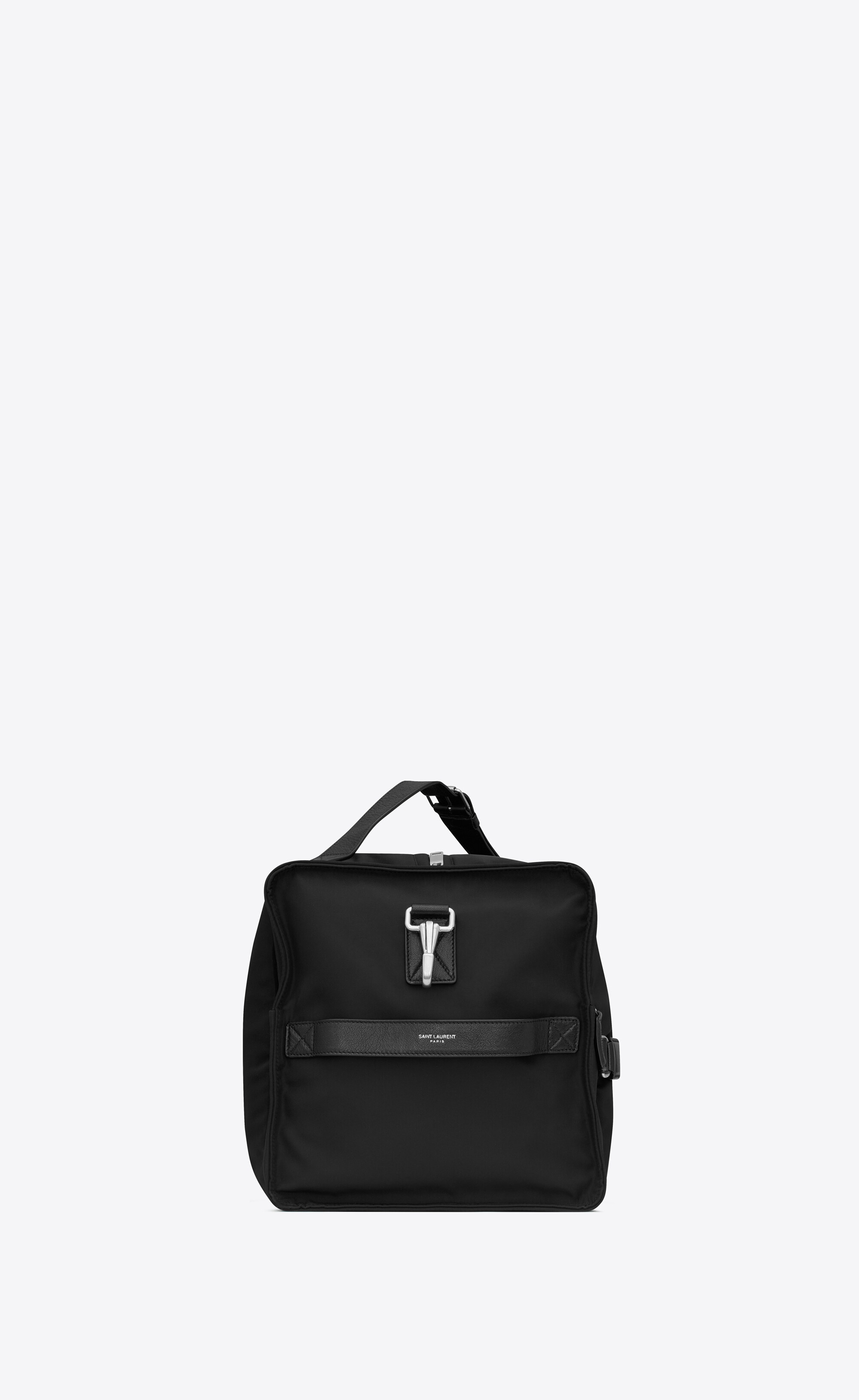 square duffle bag in econyl® and smooth leather - 3