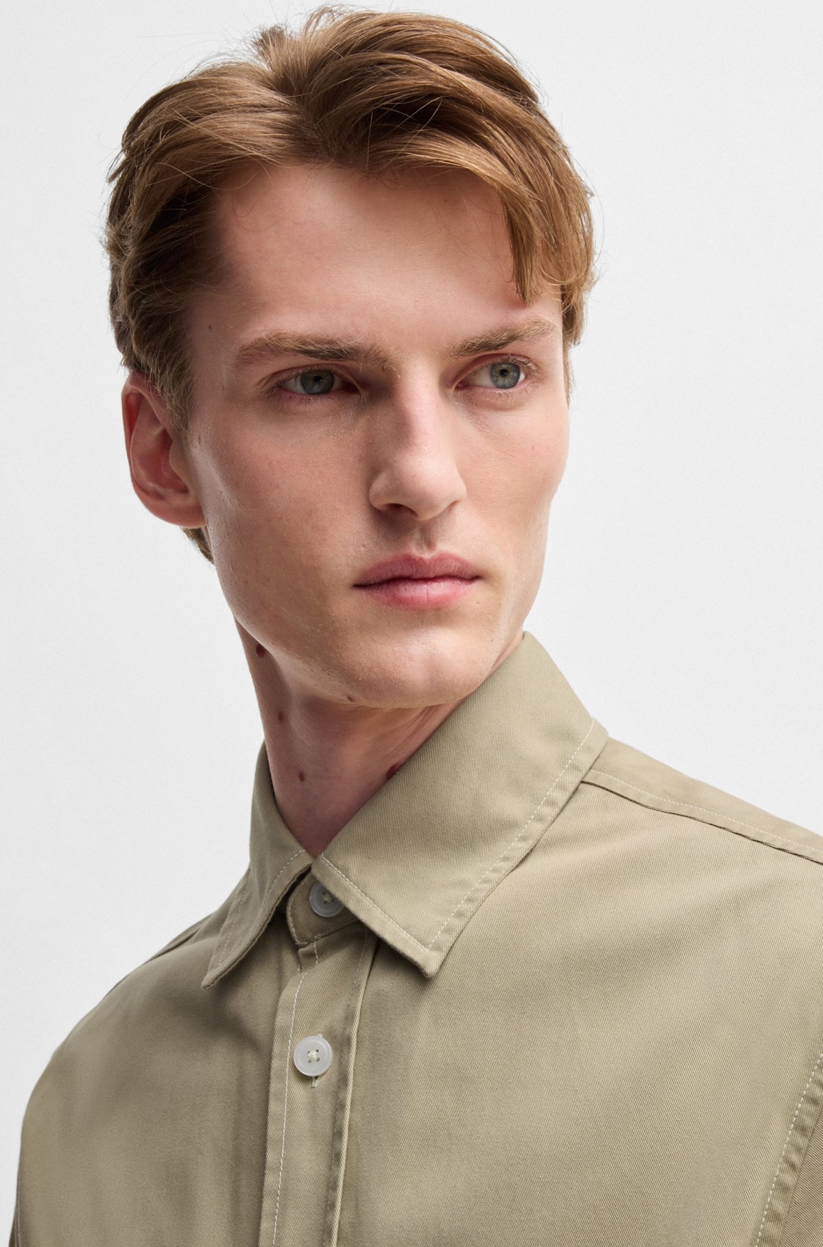 RELAXED-FIT SHIRT IN COTTON TWILL - 3