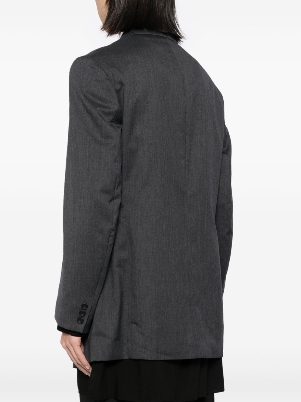 gabardine single-breasted blazer - 4