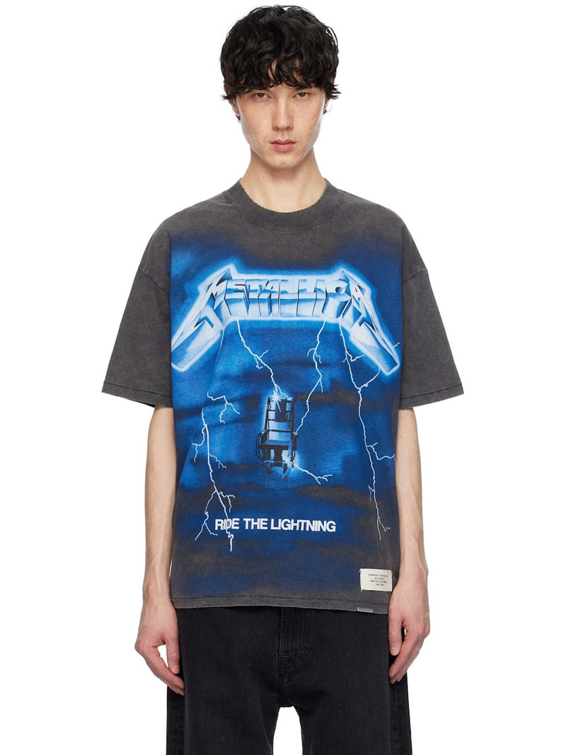 Gray 'Metallica Ride The Lightning' T-shirt 1