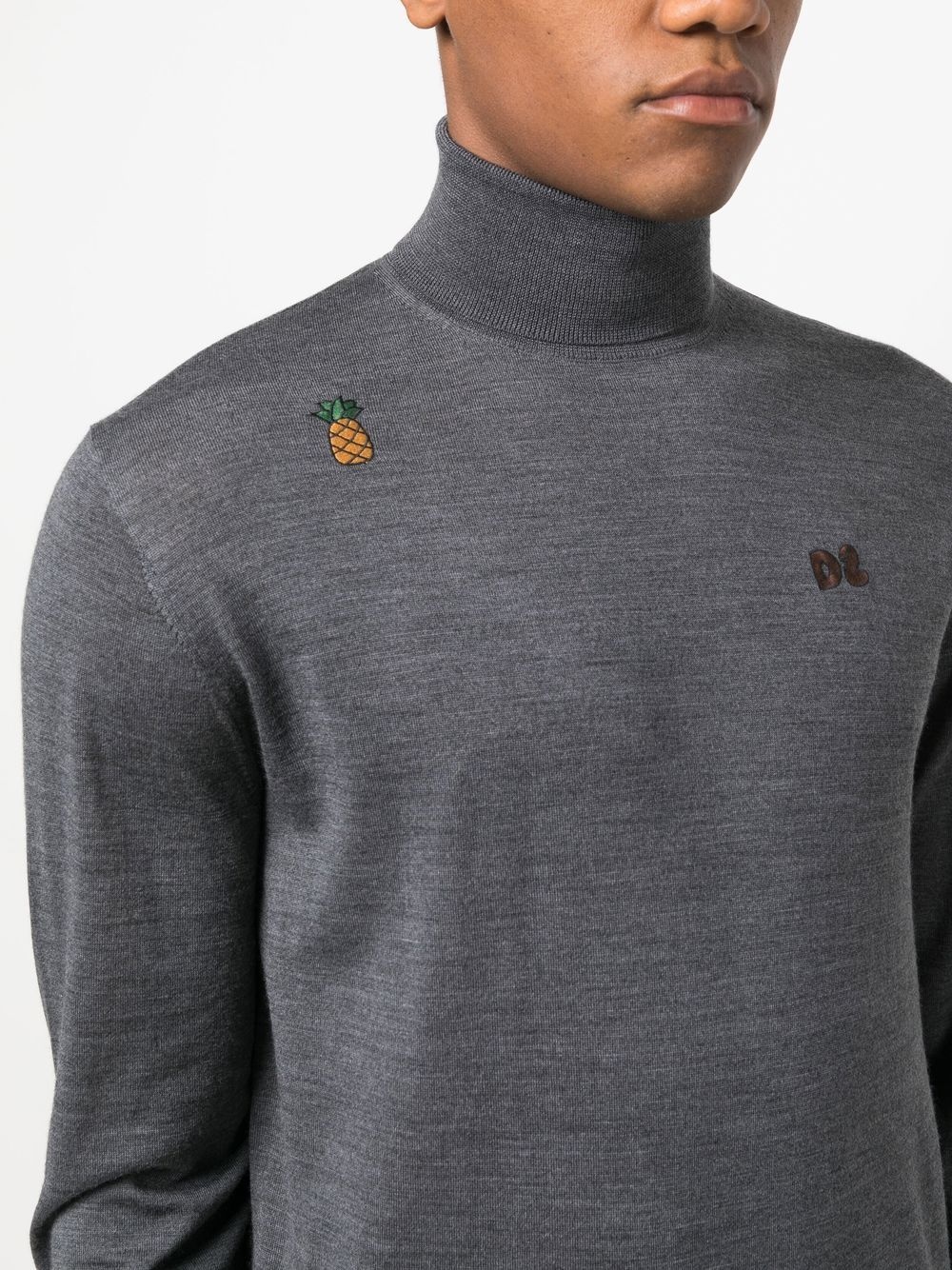 roll-neck wool jumper - 5