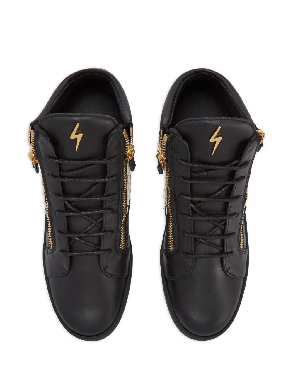 Kriss zip-fastening leather sneakers - 4