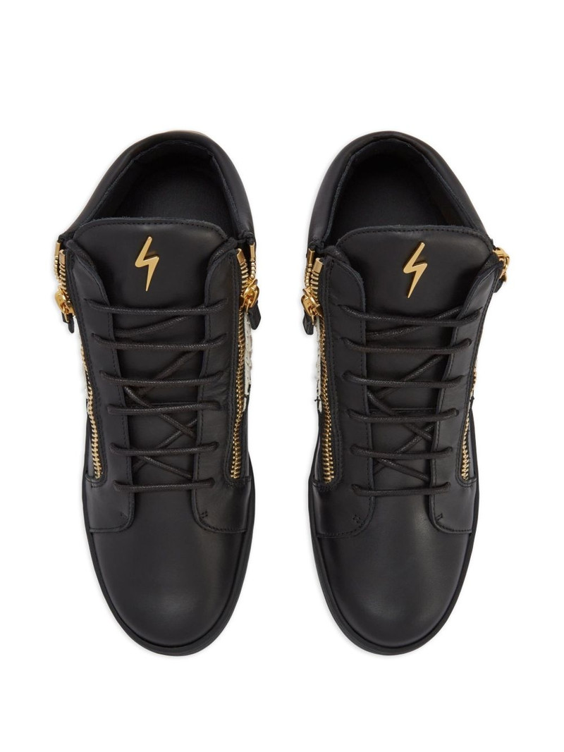 Kriss zip-fastening leather sneakers 4