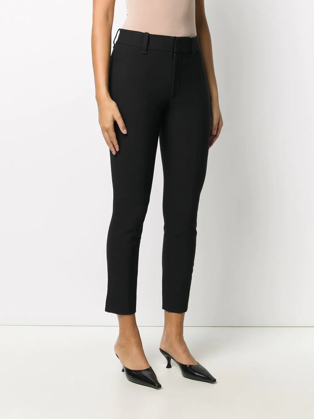 high-rise cropped skinny trousers - 3