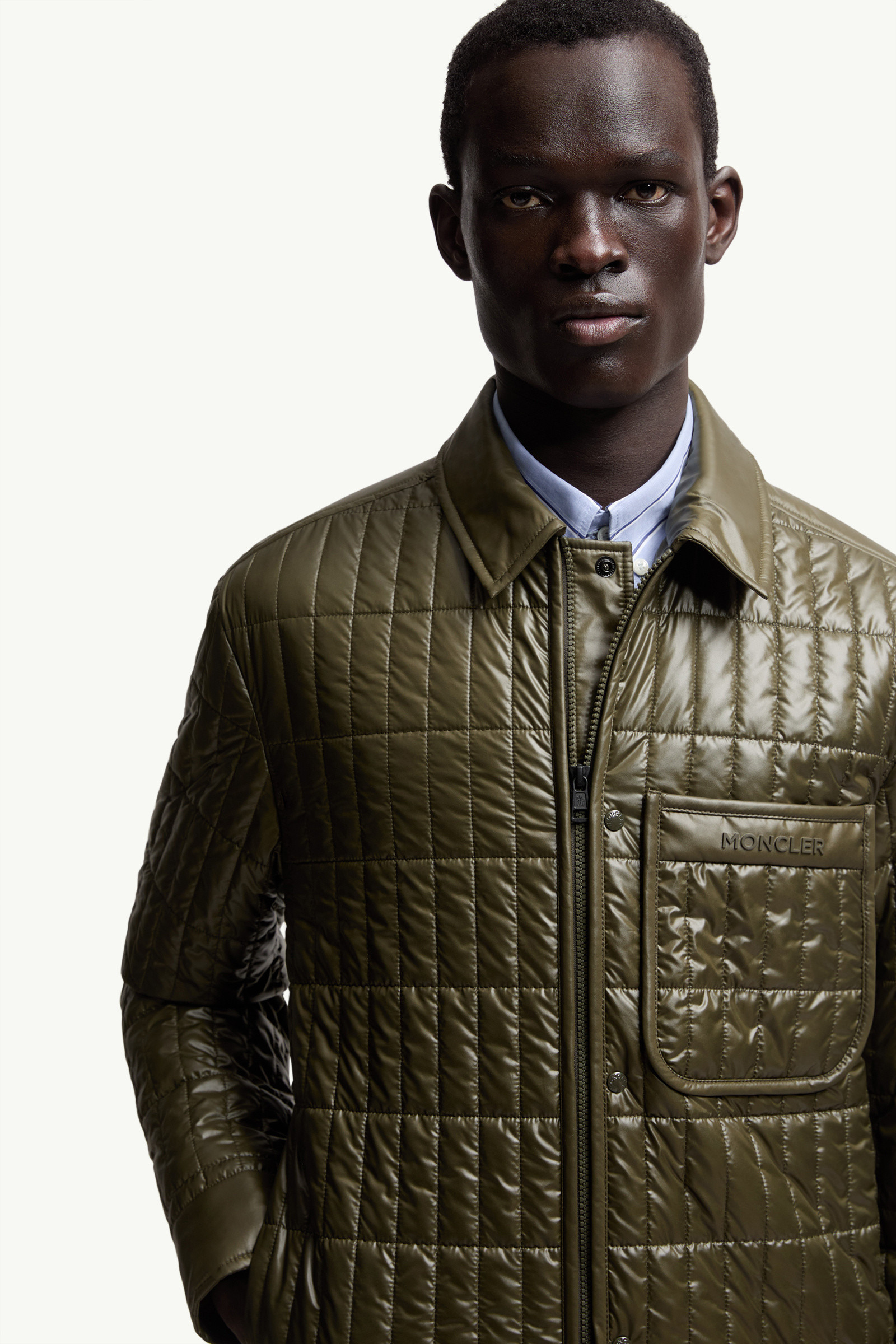 Madiere Vertical-Quilted Padded Shirt Jacket - 6