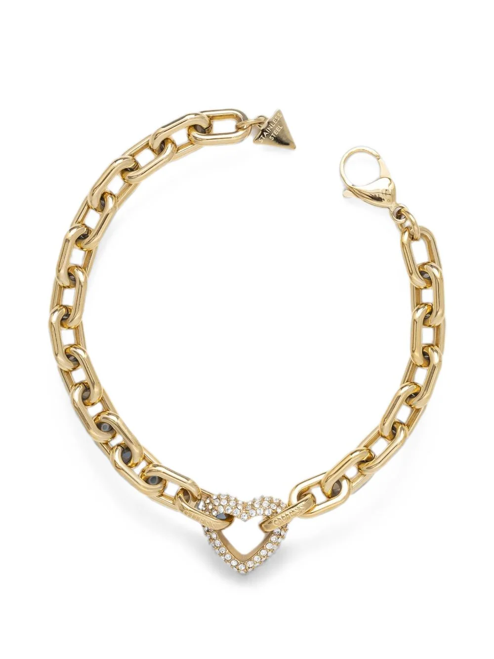 Beloved heart-charm cable-link bracelet - 1
