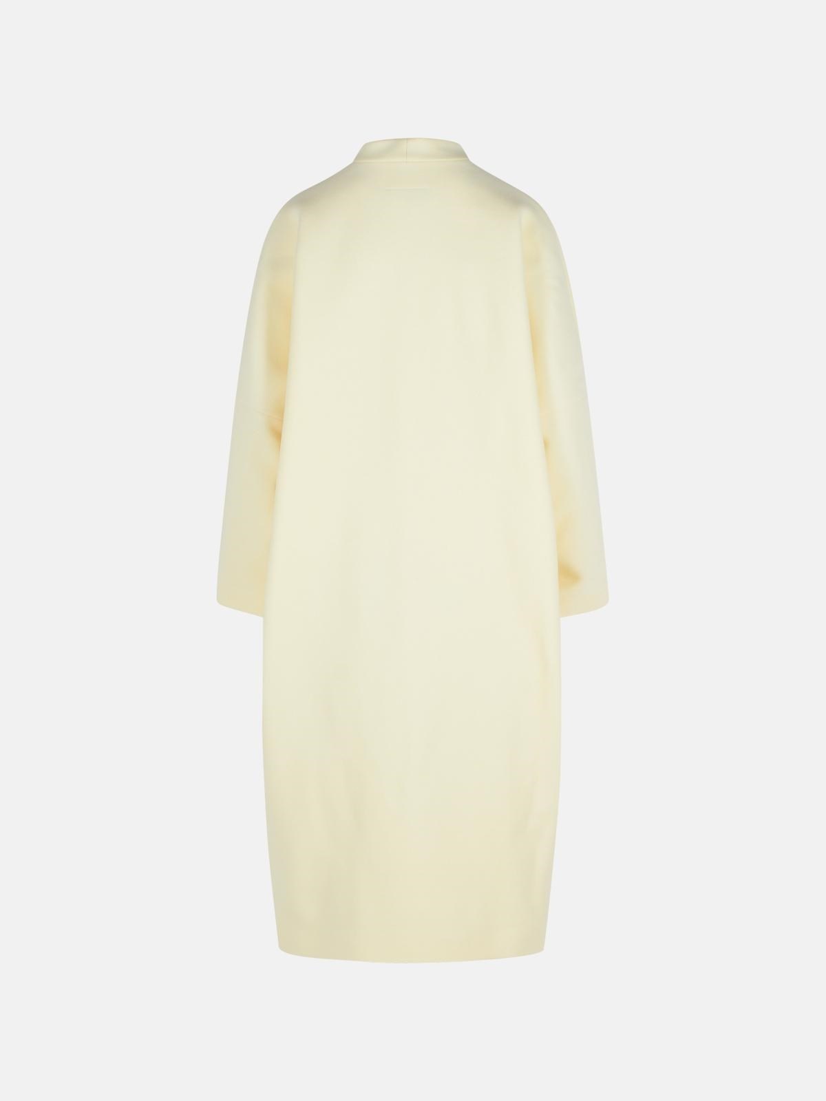 MILK WHITE VIRGIN WOOL BLEND COAT - 3