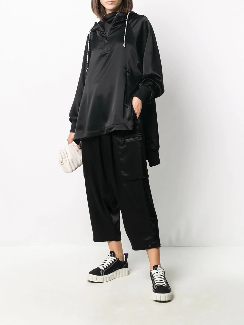 long asymmetric hoodie - 2