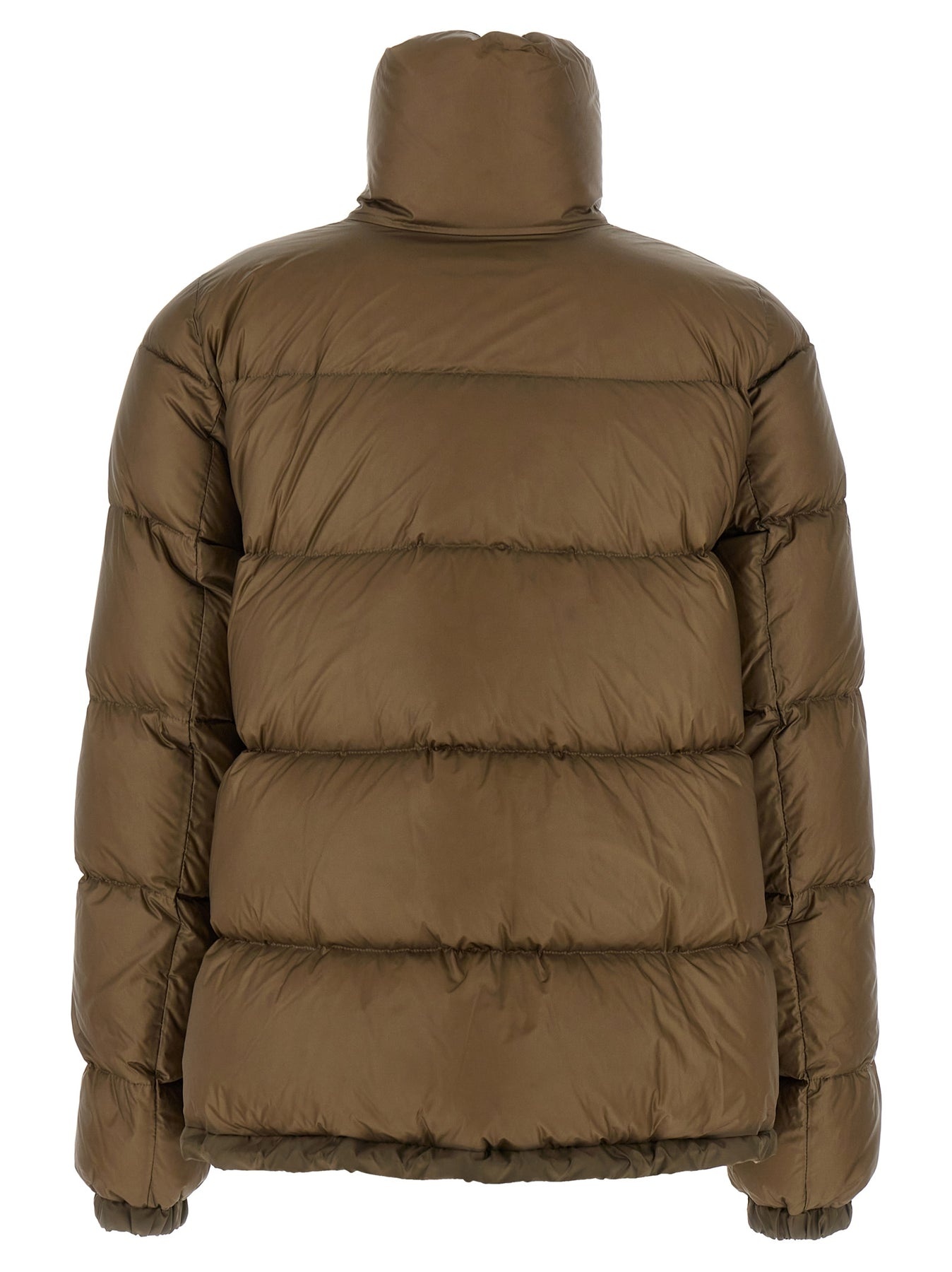 Flared Padded Down Jacket Casual Jackets, Parka Beige - 2